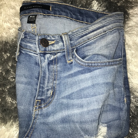 Light wash destructed Flying Monkey jeans - Picture 2 of 4